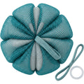 Bwrkd Dual-Layer Honeycomb Spacer-Mesh Shower Ball Teal Gray - Product view